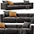 Poliform Shangai: Sleek Modern Sofa 3D model small image 2