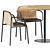 Sleek Table 630 & Comfy Armchair 3D model small image 2