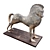 Elegant Horse Statue Accent 3D model small image 6