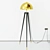 Sleek Coyote Floor Lamp 3D model small image 4