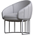 Modern TONELLA Armchair for Stylish Comfort 3D model small image 3