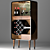 Elegant Oak Bar Cabinet 3D model small image 7