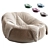 Cozy Comfort Bean Bag Chair 3D model small image 1