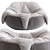 Cozy Comfort Bean Bag Chair 3D model small image 2