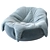 Cozy Comfort Bean Bag Chair 3D model small image 4
