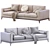 Stylish Copenhaga Leather Sofa 3D model small image 5