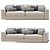 Contemporary Sofa: Powell by Minotti 3D model small image 1