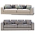 Contemporary Sofa: Powell by Minotti 3D model small image 5