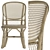 Vintage Cane Accent Chair 3D model small image 3