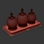 Lustrous Gold Accent Jars 3D model small image 3
