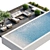 Luxury In-Ground Swimming Pool Set 3D model small image 11