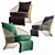 Elegant Colette Armchair by Minotti 3D model small image 2