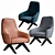 MARLON Fabric Armchair: Modern Elegance 3D model small image 2