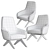 MARLON Fabric Armchair: Modern Elegance 3D model small image 3