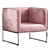 Elegant Comfort: MELL Fabric Armchair 3D model small image 1