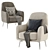 Luxurious LEWIS Armchair: Elegant Comfort 3D model small image 3