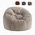 Lounge in Comfort with the Horizonal Bean Bag Chair 3D model small image 1
