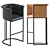 Modern Leather Loft Barstool 3D model small image 3