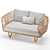 Austen Rattan Sofa: Outdoor Elegance 3D model small image 3