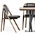 Minimalist Dining Set: Niels Table S70 & Dining Chair 01 C 3D model small image 8