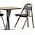 Minimalist Dining Set: Niels Table S70 & Dining Chair 01 C 3D model small image 9