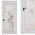 Sleek White Doors: Glass Stripes, One Panel, Two Panels 3D model small image 5