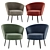 Dorso Lounge - Modern Comfort in 6 Color Options 3D model small image 3