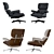 Modern Vitra Lounge Chair 3D model small image 5