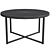 Sleek Round Black Marble Coffee Table 3D model small image 4