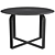 Sleek Round Black Marble Coffee Table 3D model small image 5