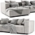 Verzelloni Rubik Chaise: Stylish Modern Sofa 3D model small image 4