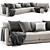 Elegant Blanche Katarina Sofa | Luxurious Design 3D model small image 3