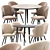 Modern Tango Dining Set: Watford Table & Chairs 3D model small image 1