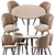 Modern Tango Dining Set: Watford Table & Chairs 3D model small image 2