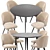 Modern Tango Dining Set: Watford Table & Chairs 3D model small image 3