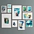 Modern Art Frames: 11 Designs in Wood & Metal 3D model small image 3