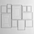 Modern Art Frames: 11 Designs in Wood & Metal 3D model small image 5