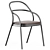 Elegant Upholstered Wooden Chair 3D model small image 1