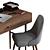 West Elm Velvet Swivel Office Chair 3D model small image 3