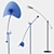 Nature-Inspired Leaf Shade Floor Lamp 3D model small image 4