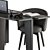 Sleek Black & Gold Minotti Jacob Office Desk 3D model small image 5