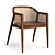 Rattan Wood Stool V2 - Elegant and Durable 3D model small image 2