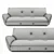 Flexible Fabric Sofa: Egoitaliano YUKI 3D model small image 4