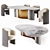 Elegant Vitality Dining Set 3D model small image 1