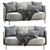 Minotti Tape Sofa: Elegant Modern Design 3D model small image 1