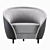 Gubi Revers Accent Chair: Modern Elegance for Your Living Space 3D model small image 4