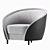 Gubi Revers Accent Chair: Modern Elegance for Your Living Space 3D model small image 5