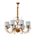 Sophisticated Feathered Glass Chandelier 3D model small image 1