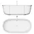 Sleek Agape CUNA Bathtub - Modern and Compact 3D model small image 7