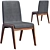  Aiken Gray Dining Chair Set 3D model small image 1